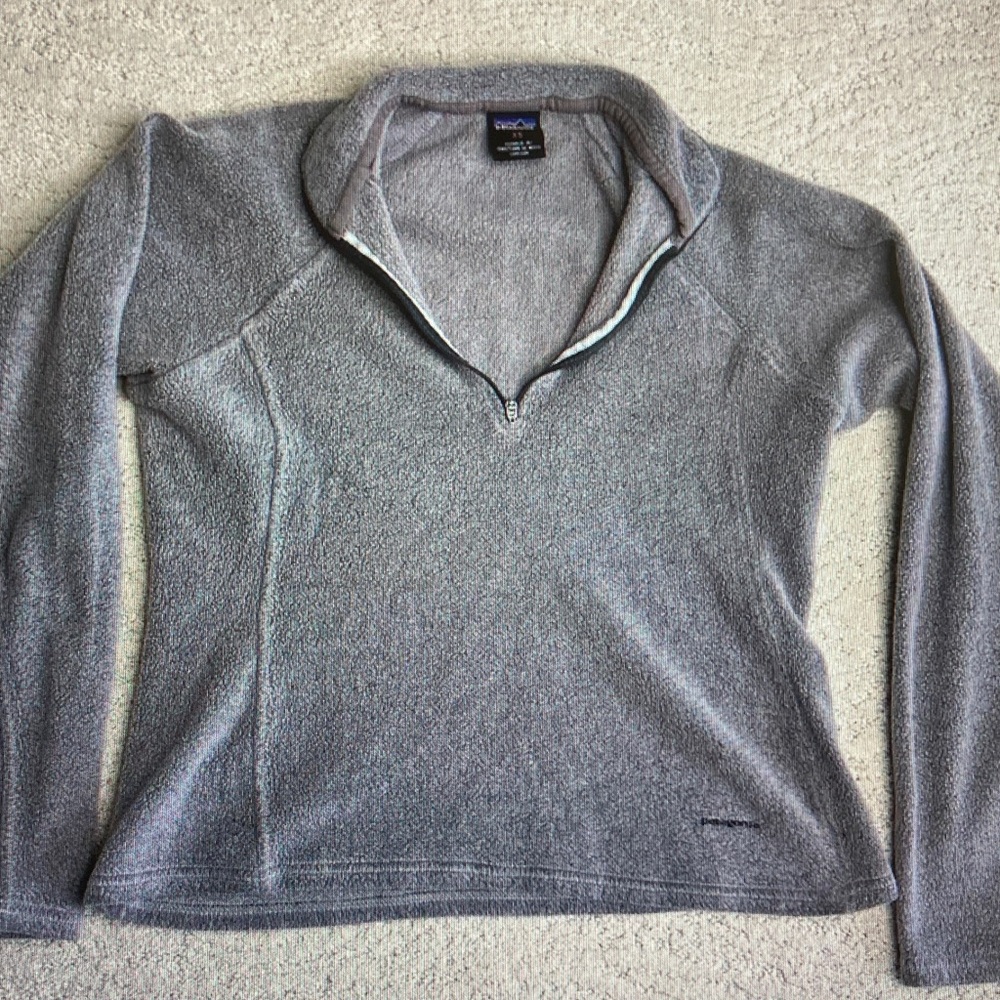 Patagonia Men's Gray Quarter-Zip Fleece Pullover